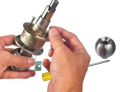 Assembling door knob Stock Photos