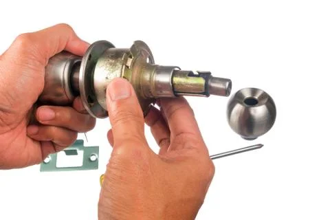 Assembling door knob Stock Photos