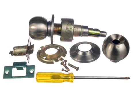 Assembling door knob Foto stock