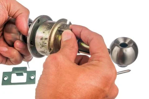 Assembling door knob Stock Photos