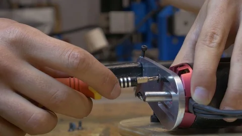 Assembling Electric Skateboard Motor Stock Footage 114127163