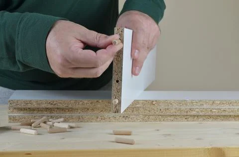 Assembling Elements of a Cabinet Stock Photos