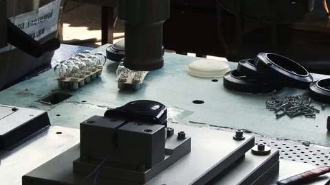 Assembling the front light for the car Stock Footage 91288430