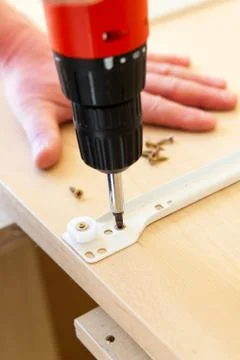 Assembling furniture Foto stock