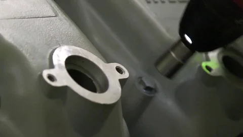 Assembling gas power generator engine Stock Footage 85197071