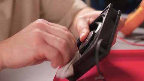 Assembling a Highly Efficient Computer Cooling System for Maximum Performance Stock Footage 316951401