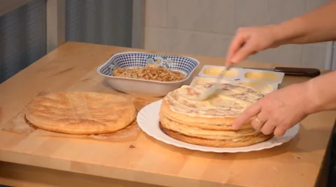 Assembling Layers Of Cake Stock Footage 53240501