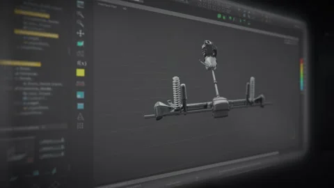 Assembling machine part prototype in professional virtual engineering software Stock Footage 252228327