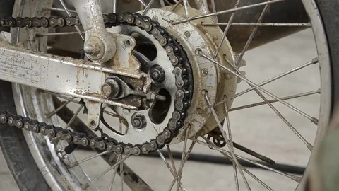 Assembling motorcycle. Stock Footage 77749172