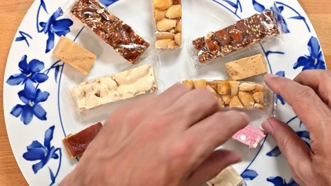 Assembling a nougat dish Stock Footage 228223719