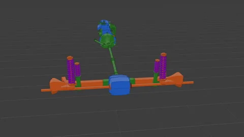 Assembling the parts of the 3D blueprint project in the computer software Stock Footage 256030118