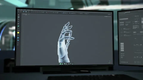 Assembling Parts Of Robotic Hand For Bionic Technology Manufacturing Industry 스톡 동영상 238397164