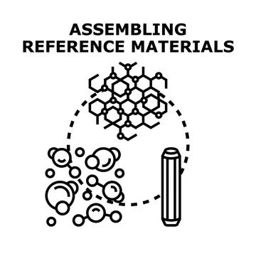 Assembling reference materials concept flat illustration Stock Illustration