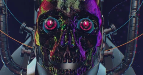 Assembling station for female combat robot with human look Video stock 147429000