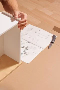 Assembling of table Stock Photos