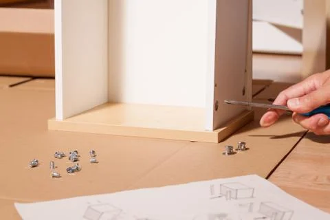 Assembling of table Stock Photos