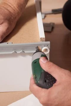 Assembling of table Stock Photos