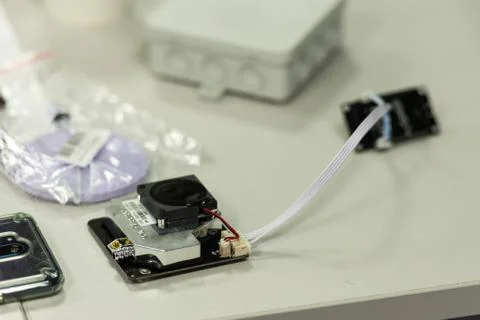 Assembling the weather sensor Stock Photos