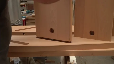 Assembling Wooden Stairs in a Workshop Vídeos de archivo 293541854