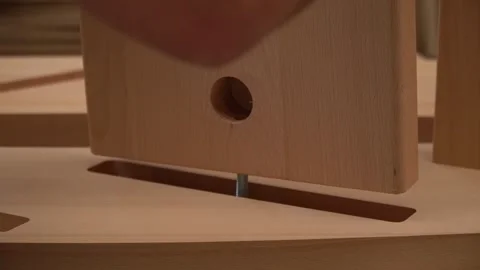 Assembling Wooden Stairs in a Workshop Vídeos de archivo 293541857