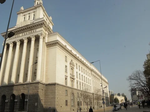 The Assembly Building in Sofia Stock Footage 74655991