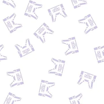 Assembly car glyph seamless pattern Illustrazione stock