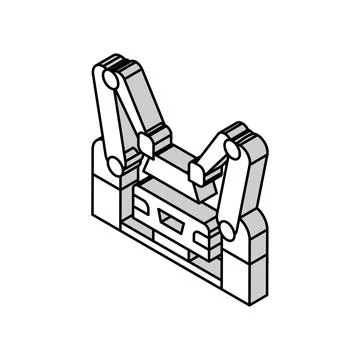 Assembly car isometric icon vector illustration Illustrazione stock