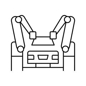 Assembly car line icon vector illustration Illustrazione stock