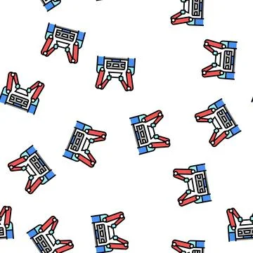 Assembly car vector seamless pattern Stock Illustration