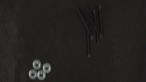 Assembly of carbon frame for FPV quadcopter, 5 inches Stock Footage 168341938