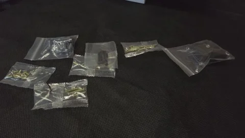 Assembly of carbon frame for FPV quadcopter, 5 inches Stock Footage 168347347