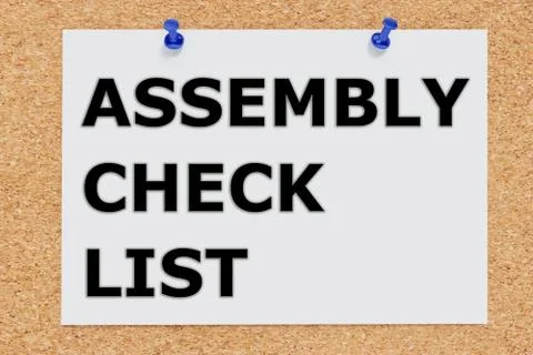 Assembly Check List concept Stock Illustration