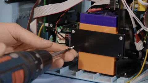 The Assembly of the computer. Electronics. 動画素材 40538885