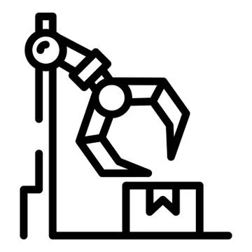 Assembly delivery box icon, outline style イラスト素材