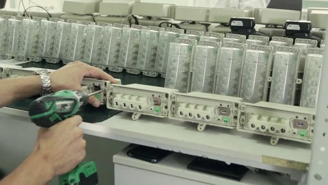 Assembly of electronic devices Stock Footage 128170890