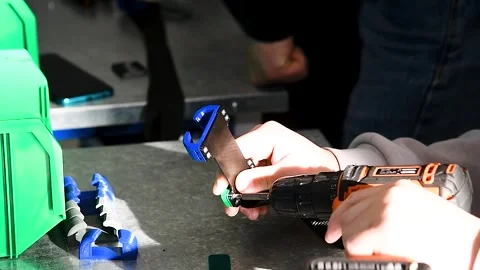 Assembly of electronic devices in lab Stock Footage 254339985