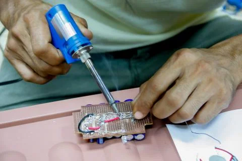 Assembly electronic Stock Photos