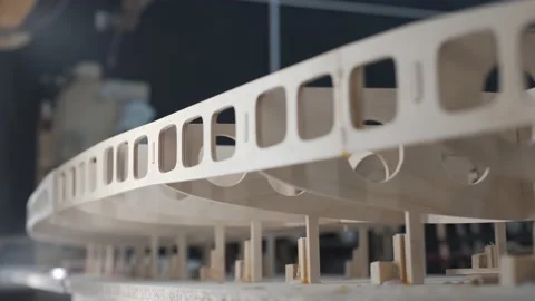 Assembly frame Surf Board in the workshop Video stock 131982164