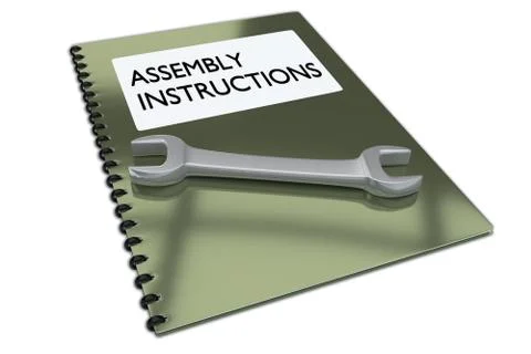 ASSEMBLY INSTRUCTIONS concept Stock Illustration