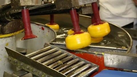 Assembly line in the cheese factory Stock-Footage 46227734