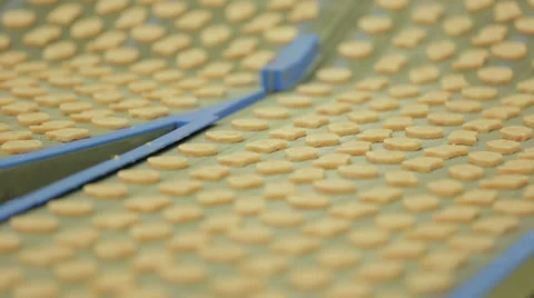 Assembly line of chicken nuggets Stock Footage 39420712