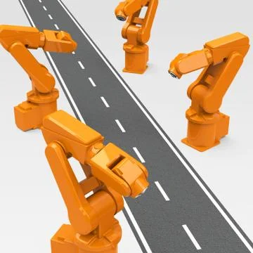 The assembly line Stock Illustration