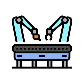 Assembly line manufacturing engineer color icon vector illustration Stock Illustration