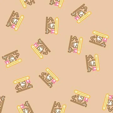 Assembly line manufacturing engineer vector seamless pattern Stock Illustration