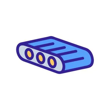 Assembly line side view icon vector outline illustration Stock Illustration