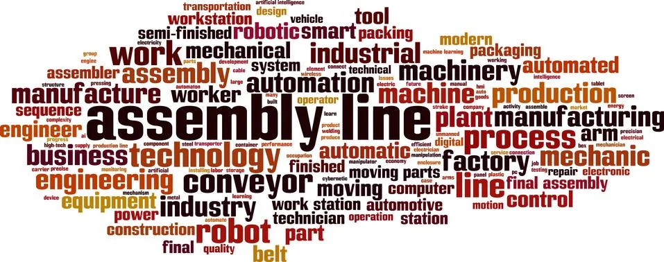 Assembly line word cloud イラスト素材