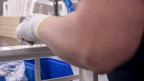 Assembly Line Worker Stock Footage 101348537