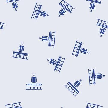 Assembly line worker industry glyph seamless pattern イラスト素材