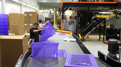 Assembly Line Workers Stock Footage 933822