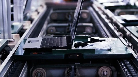 Computer Assembly Line Stock Video Footage | Royalty Free Computer ...